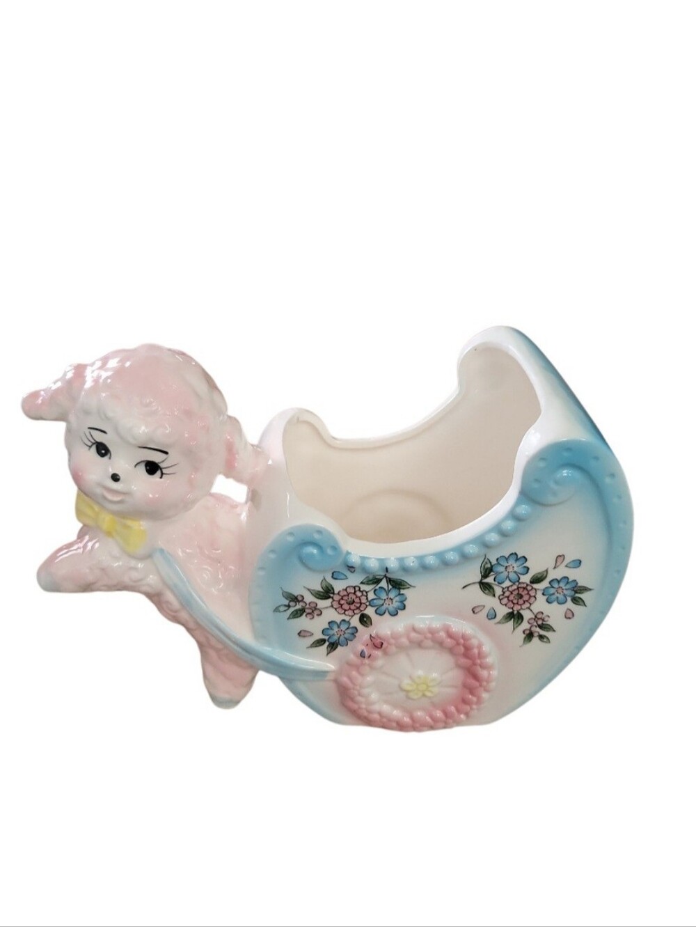 Vintage Inarco Kitschy Cute Baby Lamb Ceramic Planter